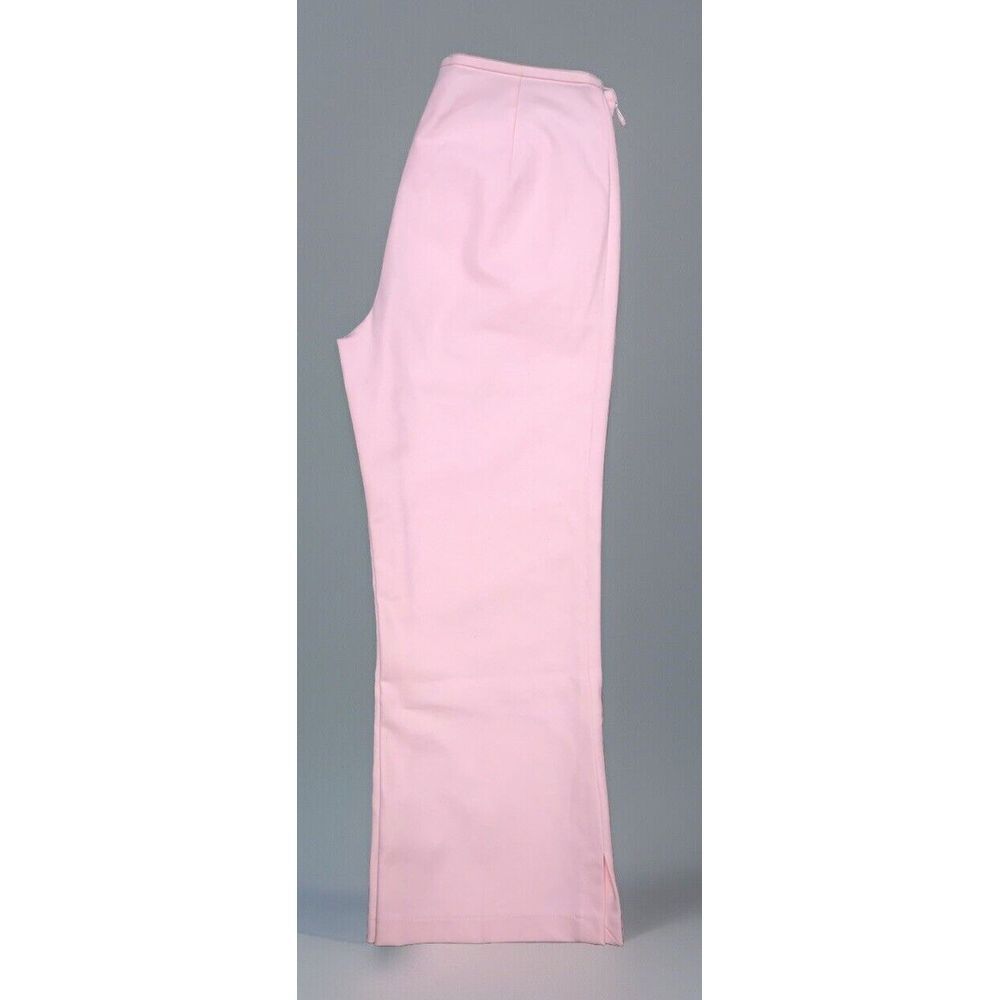 Escada Women's 6 Wide Leg Ankle Crop Trouser Dress‎ Pants 38 Ice Pink Stretch